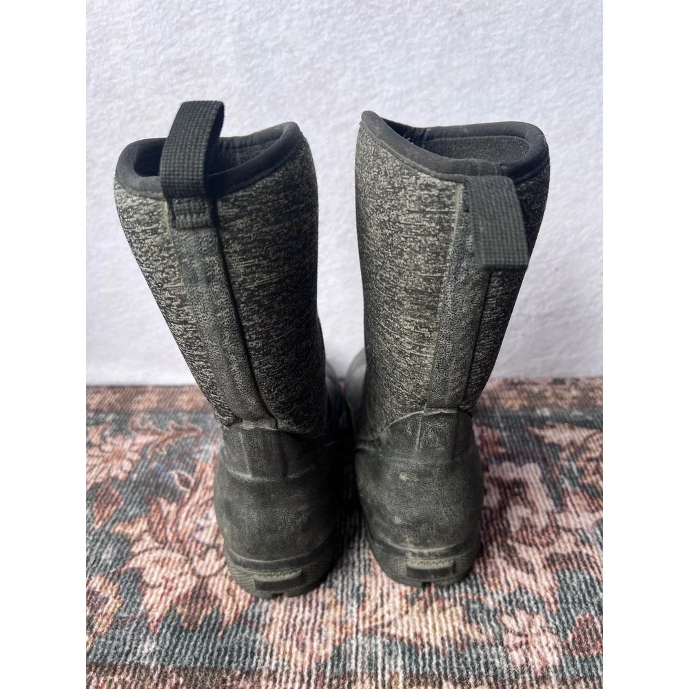 Muck Boot Company Kids Black Grey Waterproof Rubber Boots Size 4 100021MH